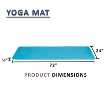 Load image into Gallery viewer, Yoga Mat Eco Friendly TPE 2 Layer Non Slip Extra Thick 1/4&quot; Exercise Pilates Fitness 72&quot;x24&quot; for Men and Woman - Blue
